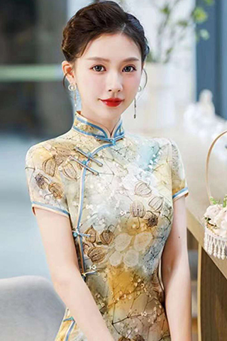 雪雪苏州气质风复古风中国风新中式连衣裙旗袍套装汉服